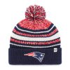 New England Patriots KIDS 47 Brand Navy Bubbler Cuff Knit Hat