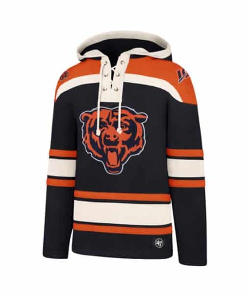 Chicago Bears Men's 47 Brand Navy Jersey Hoodie