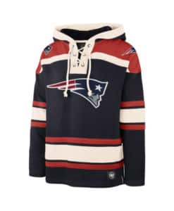 New England Patriots Men's 47 Brand Navy Pullover Jersey Hoodie