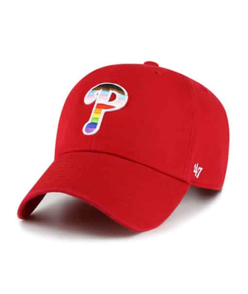 Philadelphia Phillies Pride 47 Brand Red Clean Up Adjustable Hat