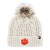 Clemson Tigers Women's 47 Brand White Cream Meeko Cuff Knit Hat