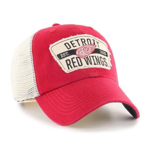 Detroit Red Wings 47 Brand Vintage Red Crawford Clean Up Adjustable Hat