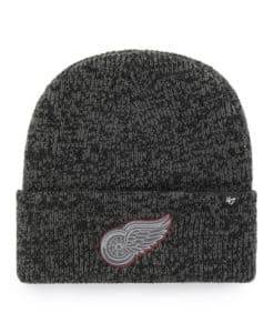 Detroit Red Wings 47 Brand Brain Freeze Black Cuff Knit Beanie Hat