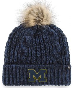 Michigan Wolverines Women's 47 Brand Navy Meeko Cuff Knit Hat