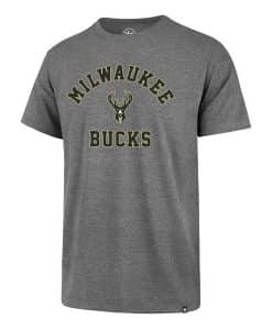 Milwaukee Bucks Men's 47 Brand Slate Gray Rival T-Shirt Tee