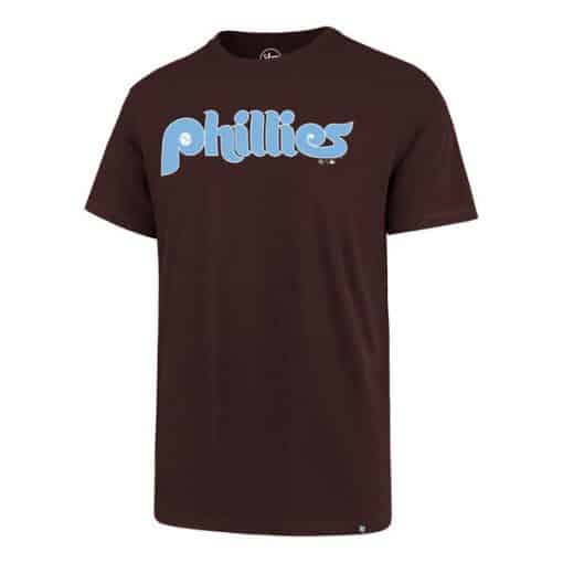 Philadelphia Phillies Men's 47 Brand Cooperstown Maroon Rival T-Shirt Tee