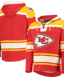 Kansas City Chiefs Men's 47 Brand Red Pullover Jersey Hoodie