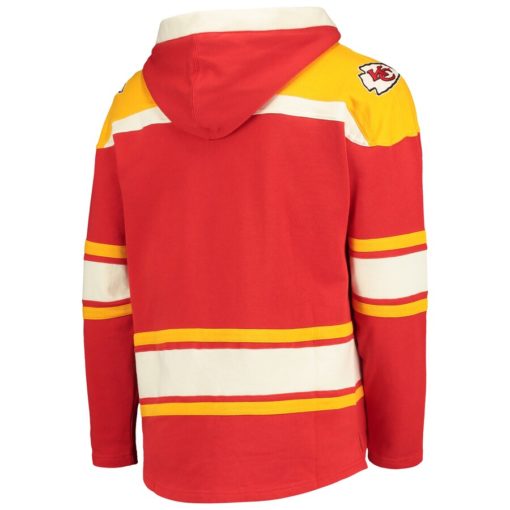 Kansas City Chiefs Men's 47 Brand Red Pullover Jersey Hoodie - Image 4