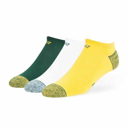 Green Bay Packers 47 Brand Blade No Show 3 Pack Socks