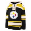 Pittsburgh Steelers Men's 47 Brand Logo Black Pullover Jersey Hoodie