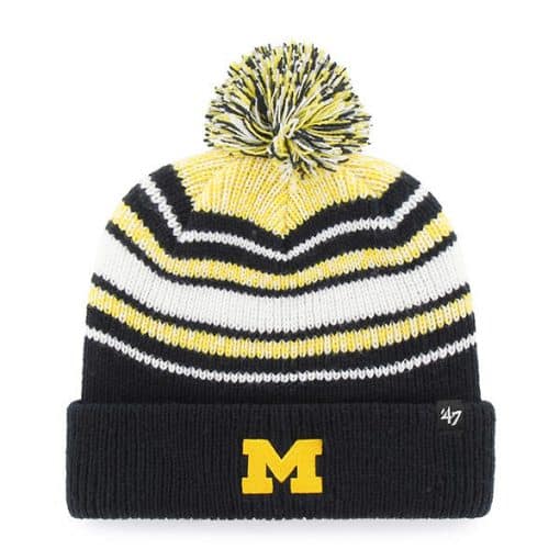 Michigan Wolverines KIDS 47 Brand Bubbler Navy Cuff Knit Hat