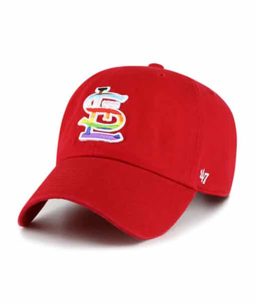 St. Louis Cardinals Pride 47 Brand Red Clean Up Adjustable Hat