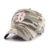 Boston Red Sox Women's 47 Brand Pink Camo Tarpoon Faded Adjustable Hat