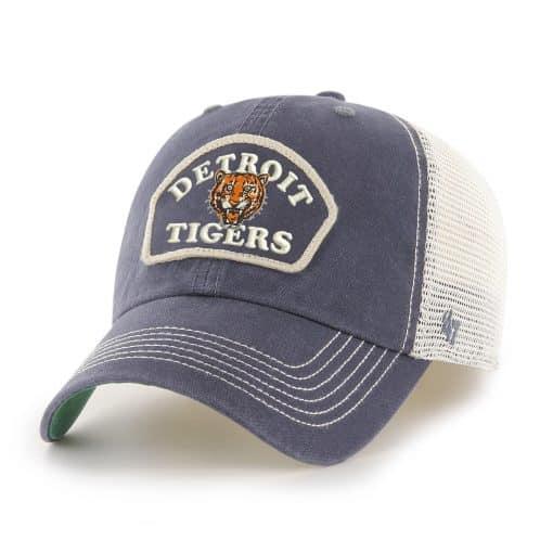 Detroit Tigers 47 Brand Vintage Navy Fiske Mesh Closer Stretch Fit Hat