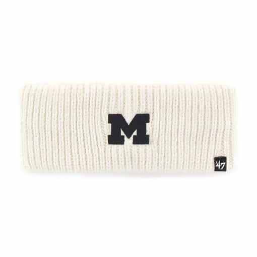 Michigan Wolverines Women's 47 Brand Meeko White Cream Headband