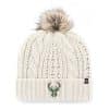 Milwaukee Bucks Women's 47 Brand White Cream Meeko Cuff Knit Hat