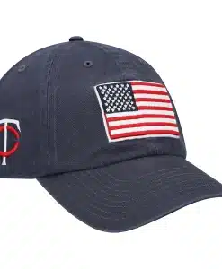 Minnesota Twins 47 Brand USA Flag Vintage Navy Clean Up Adjustable Hat