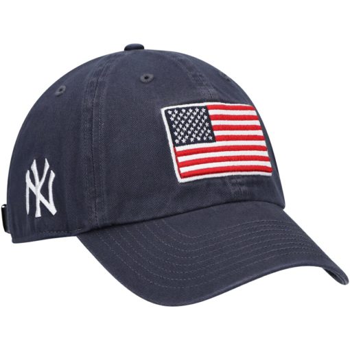 New York Yankees 47 Brand USA Flag Vintage Navy Clean Up Adjustable Hat
