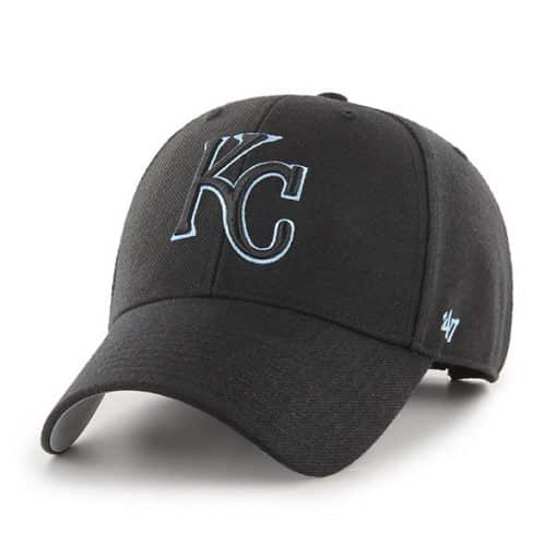 Kansas City Royals 47 Brand Columbia Black MVP Adjustable Hat