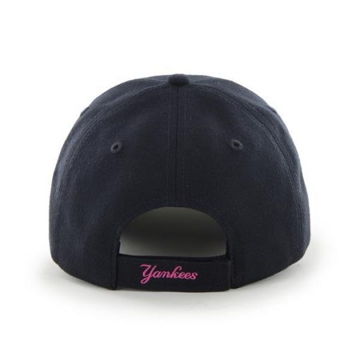 New York Yankees 47 Brand Navy Pink MVP Adjustable Hat - Image 2