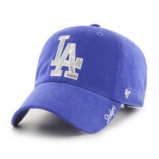 Los Angeles Dodgers Women's 47 Brand Sparkle Blue Clean Up Adjustable Hat