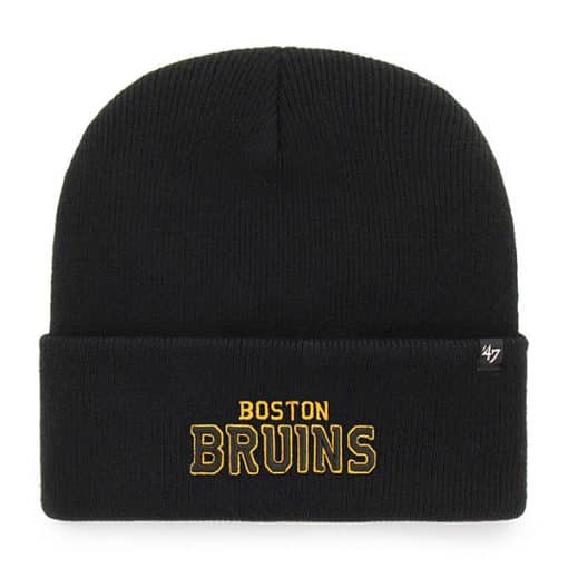 Boston Bruins 47 Brand Black Cuff Knit Hat