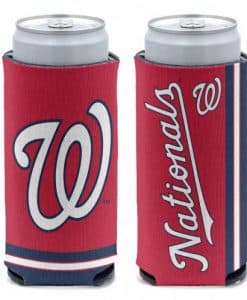 Washington Nationals 12 oz Red Slim Can Koozie Holder