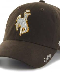 Wyoming Cowboys Women's 47 Brand Sparkle Brown Clean Up Adjustable Hat