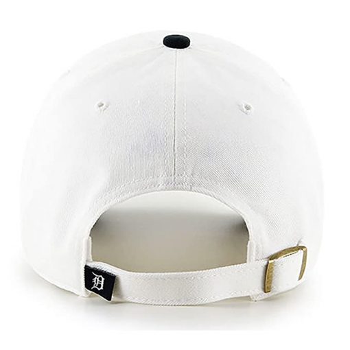 Detroit Tigers 47 Brand White Navy Logo Clean Up Adjustable Hat - Image 2