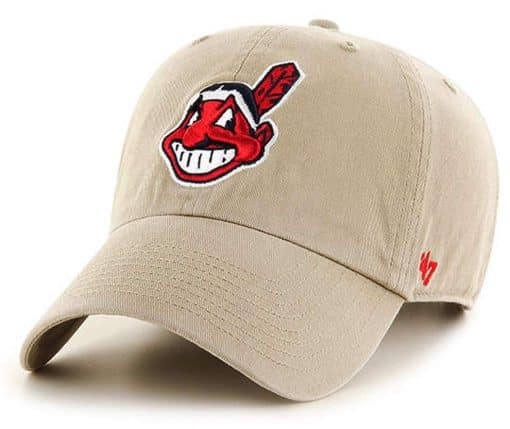 Cleveland Indians 47 Brand Khaki Clean Up Adjustable Hat