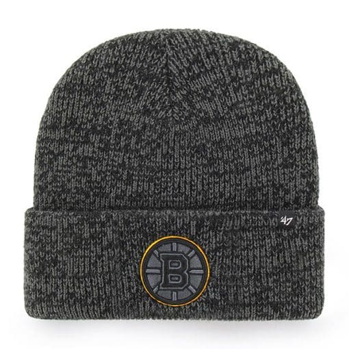 Boston Bruins 47 Brand Black Brain Freeze Cuff Knit Hat