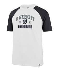 Detroit Tigers KIDS 47 Brand White Wash Raglan T-Shirt Tee