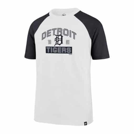 Detroit Tigers KIDS 47 Brand White Wash Raglan T-Shirt Tee