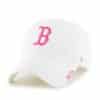 Boston Red Sox Women's 47 Brand White Pink Miata Adjustable Hat