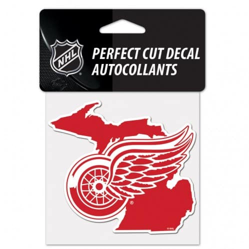 Detroit Red Wings State Perfect Cut Decal 4" x 4"
