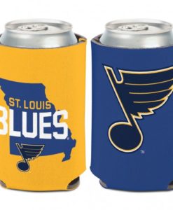 St Louis Blues 12 oz Blue Yellow Missouri Can Koozie Holder