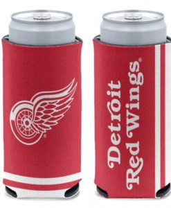 Detroit Red Wings 12 oz Red Slim Can Koozie Holder