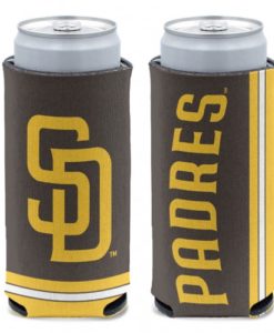 San Diego Padres 12 oz Brown Slim Can Koozie Holder