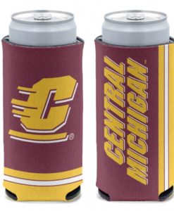 Central Michigan Chippewas 12 oz Maroon Slim Can Koozie Holder