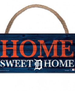 Detroit Tigers Navy Home Sweet Home Wood Sign