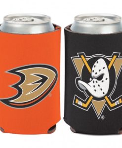 Anaheim Ducks 12 oz Black Orange Can Koozie Holder