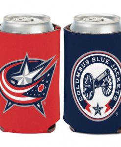 Columbus Blue Jackets 12 oz Blue Red Can Koozie Holder