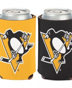 Pittsburgh Penguins 12 oz Yellow Black Can Koozie Holder