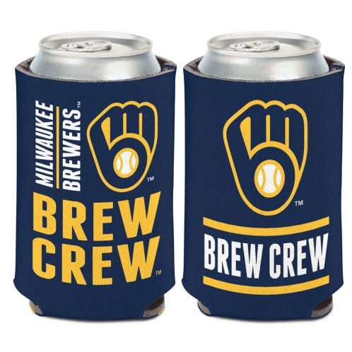 Milwaukee Brewers 12 oz Navy Slogan Can Koozie Holder