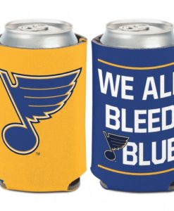 St. Louis Blues 12 oz Blue Yellow Slogan Can Koozie Holder