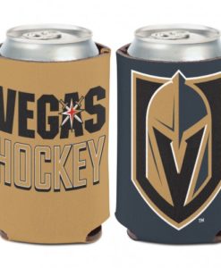 Vegas Golden Knights 12 oz Gold Black Slogan Can Koozie Holder