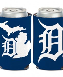 Detroit Tigers 12 oz Blue Michigan Can Koozie Holder