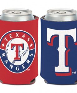 Texas Rangers 12 oz Blue Red Can Koozie Holder