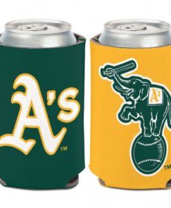 Oakland Athletics 12 oz Yellow Green Can Koozie Holder