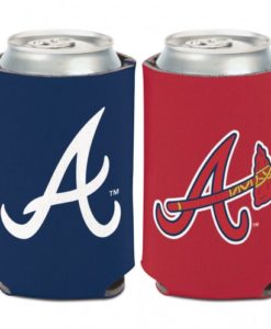 Atlanta Braves 12 oz Red Navy Can Koozie Holder